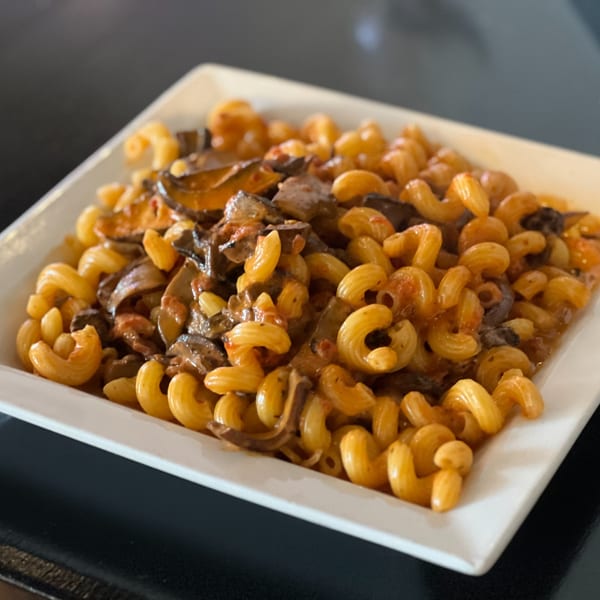 Terra Ristorante & Bar's cavatappi pasta with mushrooms and a rich tomato sauce.