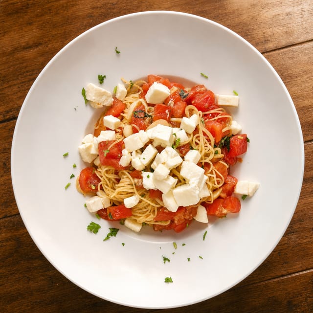 Capellini Caprese.